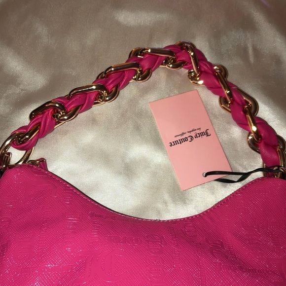 Juicy Couture Pink Flash Enchanted Hobo Bag Top Handle Woven Chunky Strap NWT main image 11